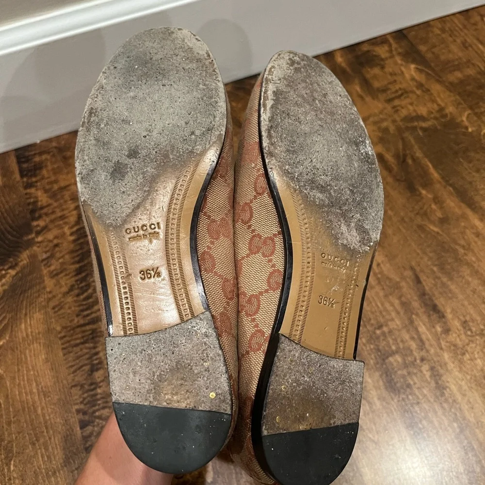 Gucci Jordan GG Canvas Loafers in Beige and Rust, 36.5 - Picture 3 of 6